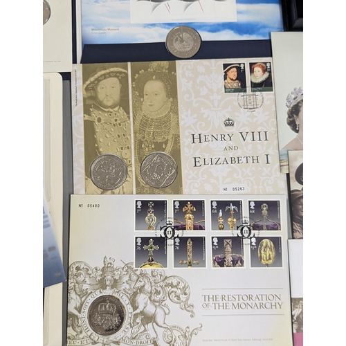 70 - A collection of proof and uncirculated 50 pence coins to include First Day examples, Girl Guiding UK... 