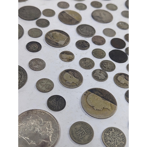 79 - 19th/20th century coinage to include Victorian silver half crowns, florins, Shillings and others, al... 