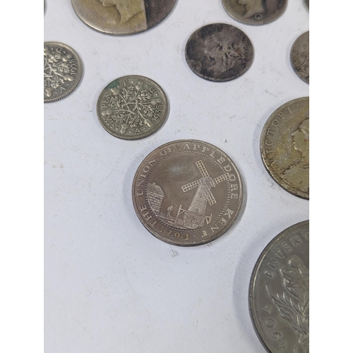 79 - 19th/20th century coinage to include Victorian silver half crowns, florins, Shillings and others, al... 