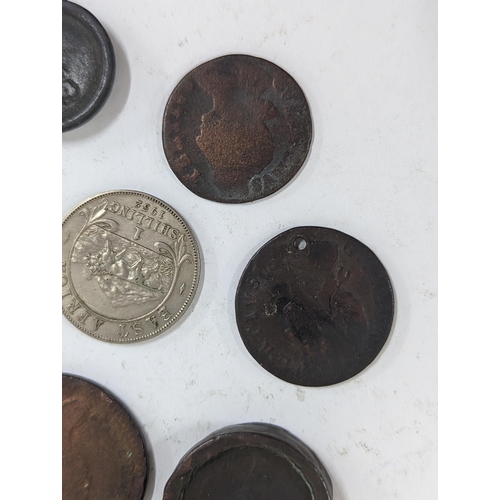 80 - Mixed coinage to include a William III 169* silver sixpence A/F and copper examples, Cartwheel penny... 