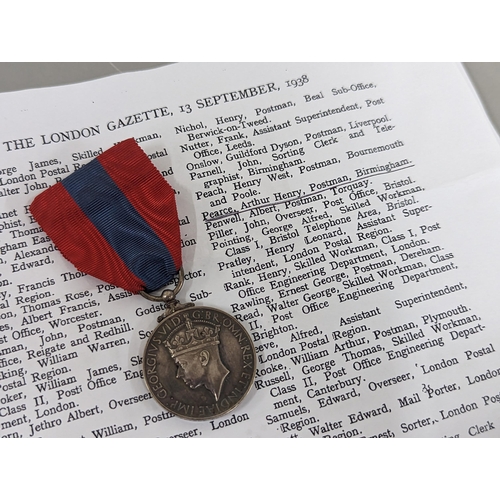 82 - Mixed medals and badges to include a George VI For Faithful Service medal engraved Arthur Henry Pear... 