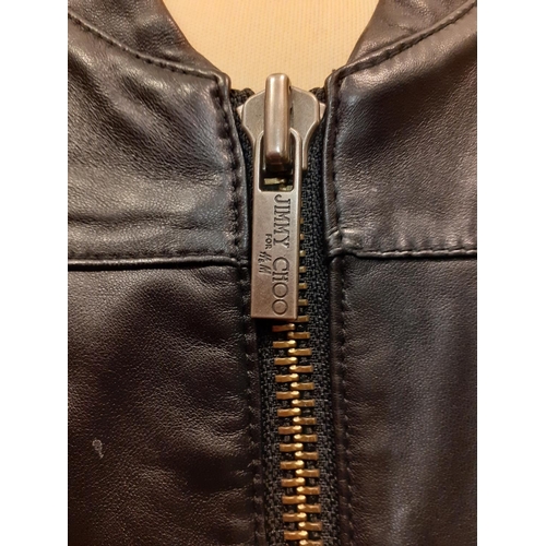 Jimmy choo leather on sale jacket