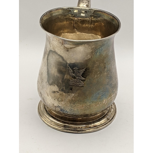 125 - A small silver Georgian tankard, total weight 177.1g, Location:5.1