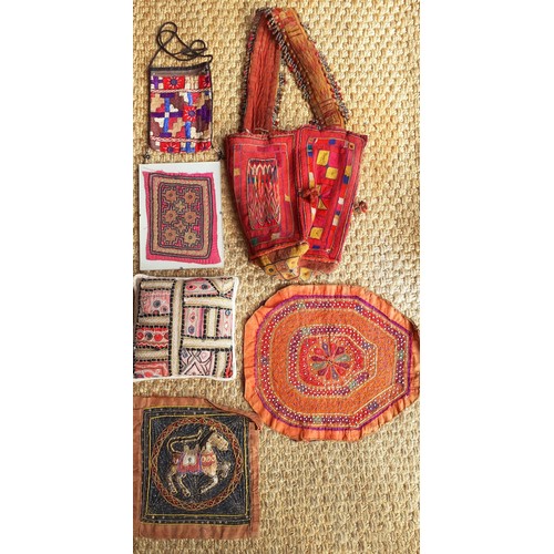 260 - Early to mid 20th Century Worldwide embroidered items to include a Serbian embroidered square formed... 