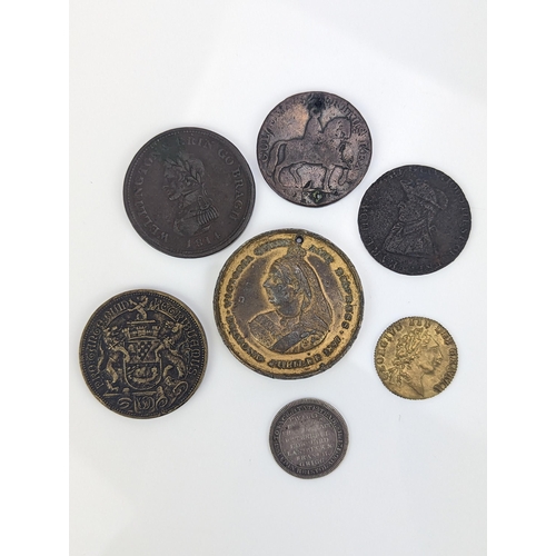 296 - United Kingdom - 18th century and later Tokens, to include 1791 Hull Halfpenny, 1811 Bristol Silver ... 