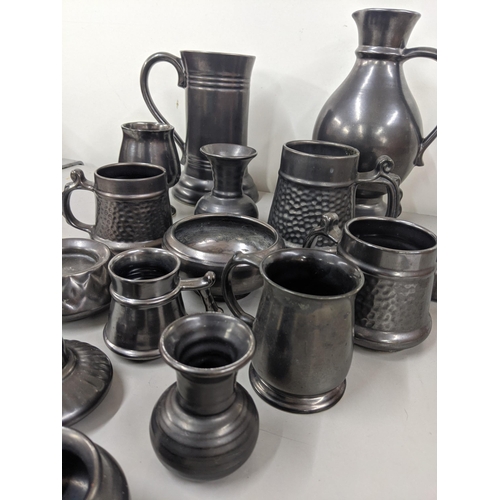 127 - A collection of Prinknash ceramics to include vases, tankards, jugs and other items Location:4.4