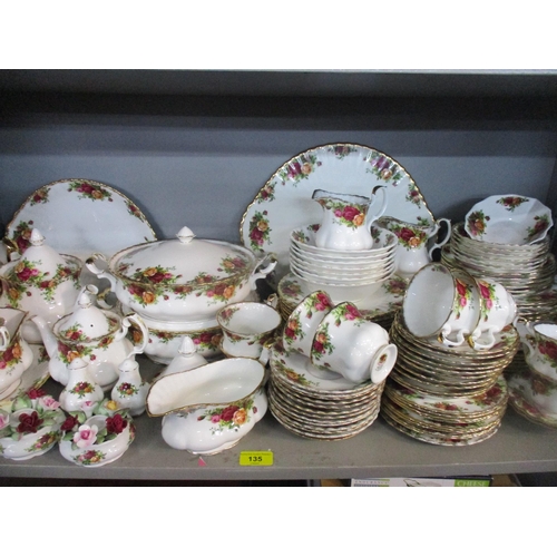 135 - A Royal Albert Old Country Roses tea, coffee and dinner service comprising approximately one hundred... 