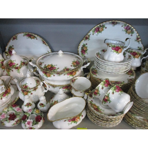 135 - A Royal Albert Old Country Roses tea, coffee and dinner service comprising approximately one hundred... 