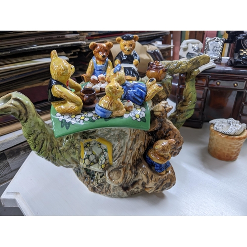 153 - A group of three signed limited edition Cardew Design teapots to include large Teddy Bears Picnic 38... 