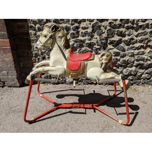 23 - A vintage Sebel Mobo Prairie King rocking horse, Location:A2M