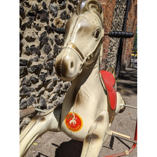 23 - A vintage Sebel Mobo Prairie King rocking horse, Location:A2M