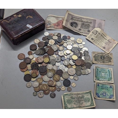 252 - Mixed world coins to include 1857 USA one-dime A/F, Mercury Dimes, 1913 Two Annas, 1891 Argentina Do... 