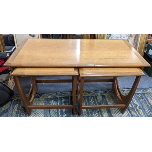 371 - A retro G-plan teak coffee table with two nests of tables underneath, 51cm h x 98.5cm w
Location:A3M