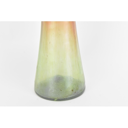 2 - An Art Nouveau iridescent 'Pepita' vase by Josef Rindskopf, of tapered form with bulbous frill top, ... 