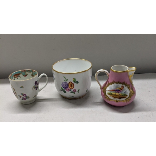 194 - 19th century ceramics to include a French jug, a Worcester style cup and sugar bowl
Location:5.4