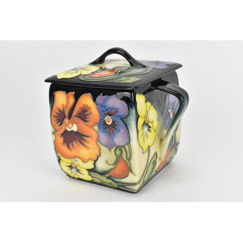 103 - A Moorcroft pottery limited edition 'Tangerine Pansy' lidded pot, designed by Emma Bossons, 2011, 85... 