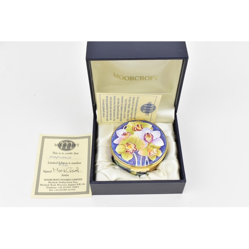 79 - A Moorcroft enamels 'Mapuana' round box, designed by Marie Graves, 2003, limited edition of 21/50, d... 