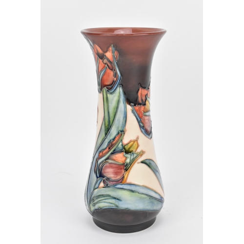 94 - A Moorcroft pottery 'Red Tulip' vase, designed by Sally Tuffin, painted by Sharon Austin, circa 1990... 