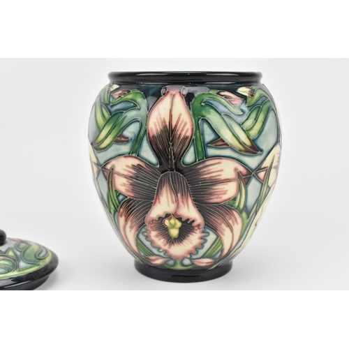 99 - A Moorcroft pottery 'Aphrodite' limited edition lidded jar, designed by Shirley Hayes, painted by Ma... 