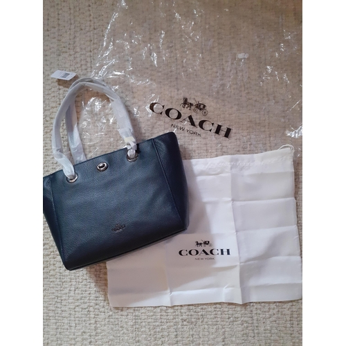 Coach pebbled turnlock online chain tote