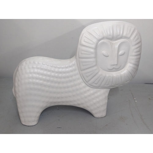 A Jonathan Adler, handmade in Peru, ceramic sculpture of a lion