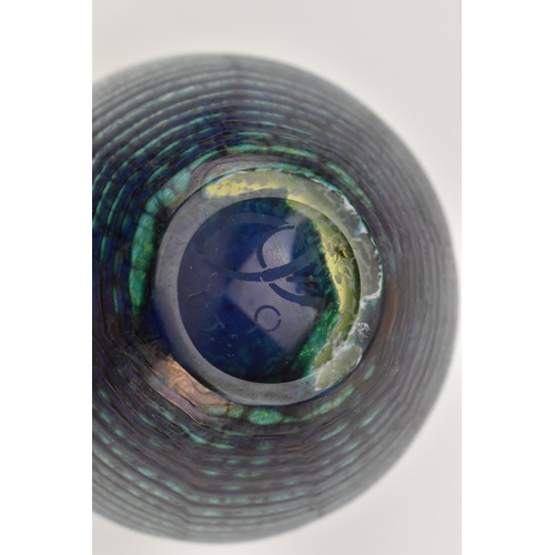 126 - Acn Okra studio cameo glass vase, of ovoid form with a flared collar neck,  with mottled detail over... 