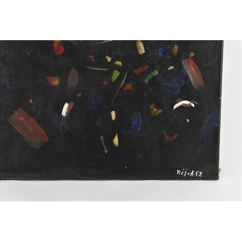 145 - Nejad Devrim (1923 - 1995) Turkish 
 Abstract composition, untitled, oil on canvas, signed lower rig... 