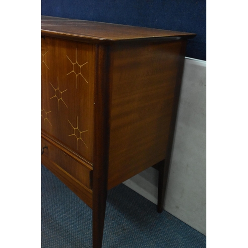 204 - Peter Hayward for Vanson -  A 1970s retro sideboard, designed with twin cupboard door flanked to one... 