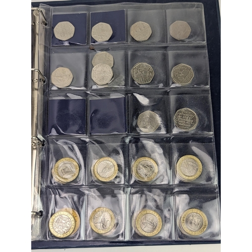 269 - The Change Checker album coin having various £2, £1, and 50 pence coins to include 2002 Manchester S... 