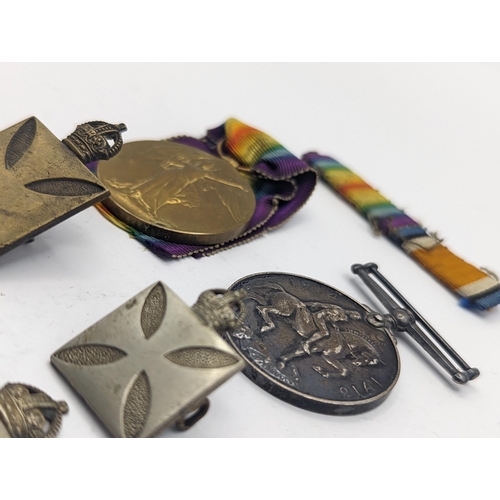 273 - British WWI medals to include Victory and British war medals awarded to 'REV.C.R.B.DAKEYNE.' along w... 