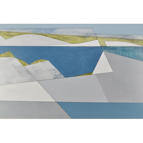 43 - Vanessa Gardiner (b. 1960) British
 'Quarry Edge 1' 2008, acrylic on board, 61 cm x 122 cm, within a... 