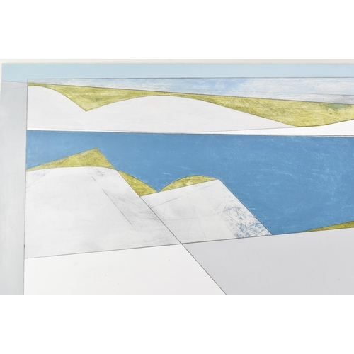 43 - Vanessa Gardiner (b. 1960) British
 'Quarry Edge 1' 2008, acrylic on board, 61 cm x 122 cm, within a... 