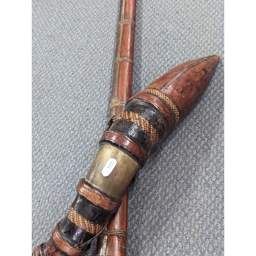 483 - A 19th century South Asian Torador, matchlock musket having seven bands, engraved decoration to the ... 