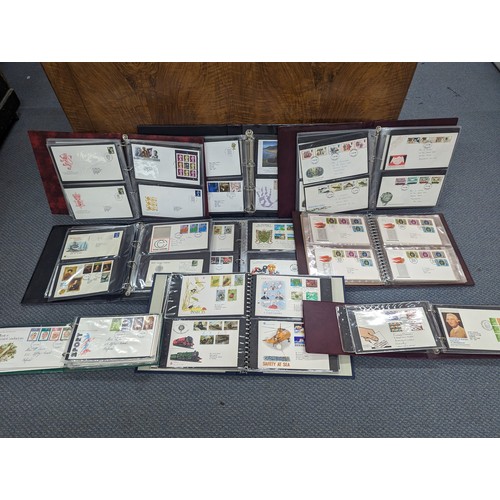 495 - A collection of nine mixed albums of 1960s and later First Day covers to include 1969 British Archit... 