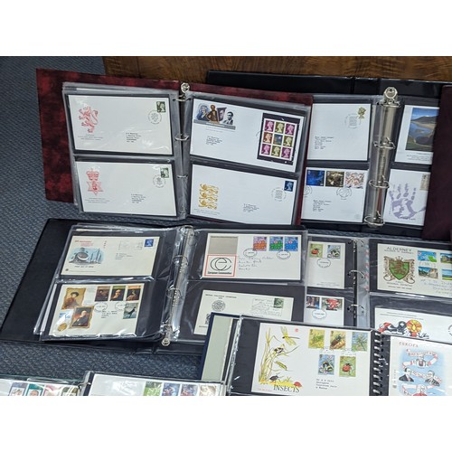 495 - A collection of nine mixed albums of 1960s and later First Day covers to include 1969 British Archit... 