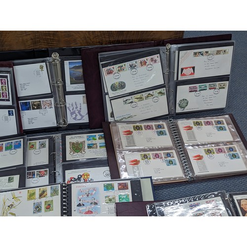 495 - A collection of nine mixed albums of 1960s and later First Day covers to include 1969 British Archit... 