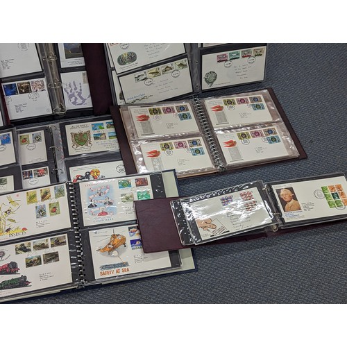 495 - A collection of nine mixed albums of 1960s and later First Day covers to include 1969 British Archit... 