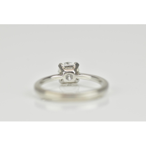 301 - An 18ct white gold and diamond solitaire ring, with central round brilliant cut stone approx 0.87 ca... 