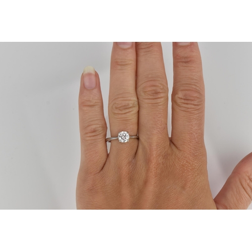 301 - An 18ct white gold and diamond solitaire ring, with central round brilliant cut stone approx 0.87 ca... 