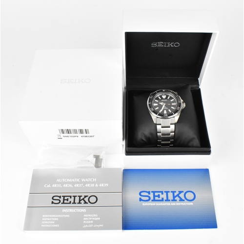 22 - A Seiko, Divers 200m, automatic, gents, stainless steel wristwatch, circa 2018, model 4R35-01V0, hav... 