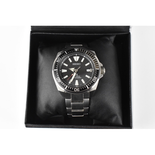 22 - A Seiko, Divers 200m, automatic, gents, stainless steel wristwatch, circa 2018, model 4R35-01V0, hav... 