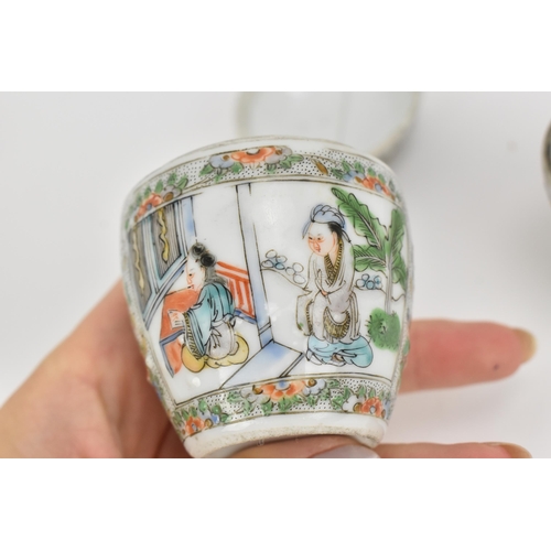 11 - A small collection of Chinese miniature porcelain, to include a Famille Verte set of nesting pots, t... 