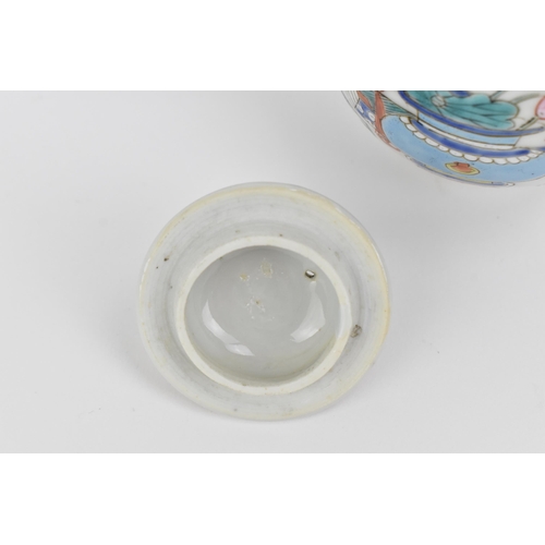 12 - A small collection of 19th century Chinese porcelain, to include a Tongzhi period petal rim bowl, th... 