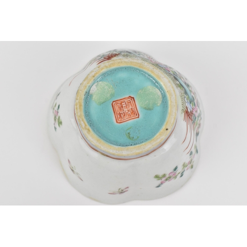 12 - A small collection of 19th century Chinese porcelain, to include a Tongzhi period petal rim bowl, th... 