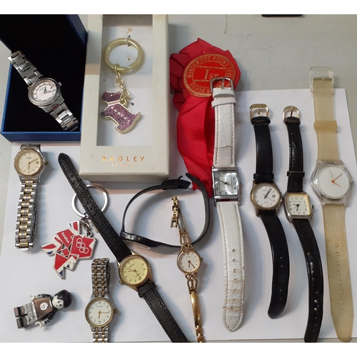 205 - Two Rotary wristwatches and others together with collectables, and a wall sconce A/F Location: 6.4