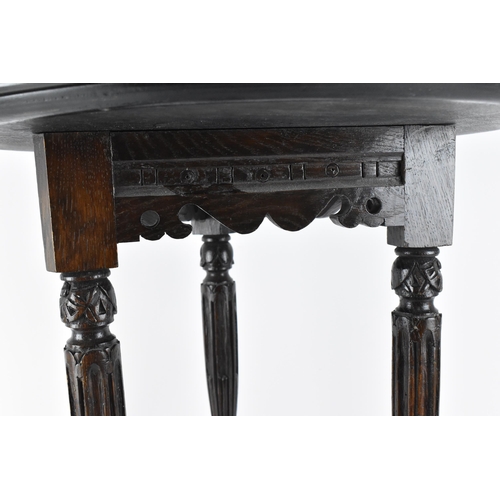 429 - A Victorian specimen marble topped occasional table, of circular form with chequered black marble co... 