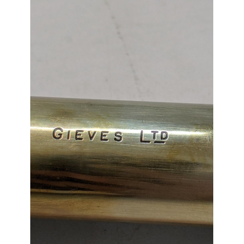 125 - A Ross London No.71240 Gieves Ltd brass and leather telescope 
Location: SR