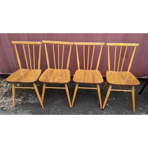 14 - A set of four Ercol mid 20th century model 391 spindle back dining chairs
Location: CON