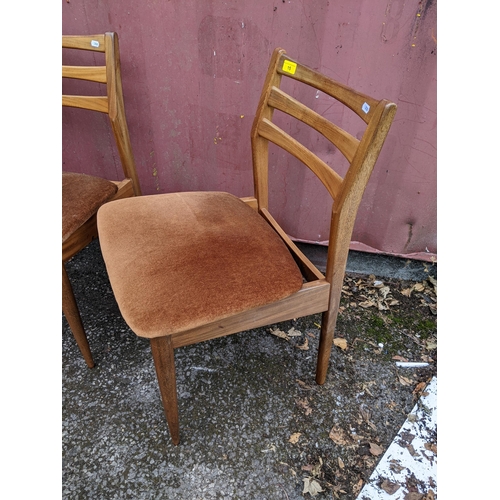 15 - A set of six Scandinavian mid 20th century teak ladder back dining chairs
Location: CON