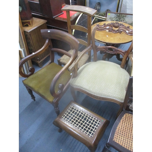 27 - Mixed chairs to include a pair of 19th century bar back carvers together with a footstool
Location: ... 